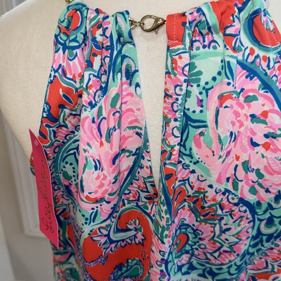 Lilly Pulitzer Bowen Top on Tangerine - Picture 4 of 7